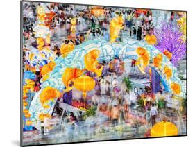 River Hongbao Decorations for Chinese New Year Celebrations at Marina Bay, Singapore-Gavin Hellier-Mounted Photographic Print