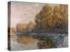River in Autumn, 1909-Eugène Boudin-Stretched Canvas