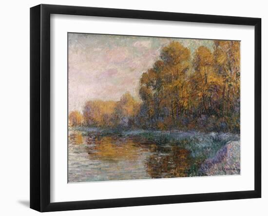 River in Autumn, 1909-Eugène Boudin-Framed Giclee Print