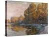 River in Autumn, 1909-Eugène Boudin-Stretched Canvas