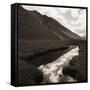 River in Glacial Valley-null-Framed Stretched Canvas