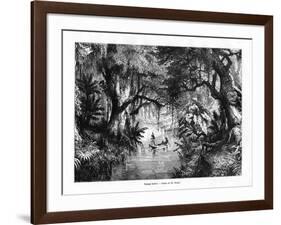 River in Haiti, 19th Century-T Weber-Framed Giclee Print