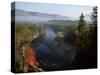 River in Margaree Valley, Cape Breton, Canada, North America-Alison Wright-Stretched Canvas