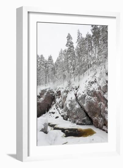 River in Snowy Forest at Winter-Risto0-Framed Photographic Print