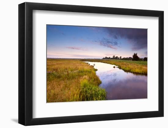 River in Summer at Sunrise-catolla-Framed Photographic Print