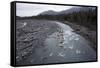 River in the Andes, Destruction Caused by Earthquake, Patagonia, Chile-Peter Groenendijk-Framed Stretched Canvas