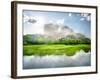 River in the Garden Near Mountain of Sigiriya-Givaga-Framed Photographic Print