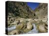 River in the Khyber Pass, Afghanistan-Christina Gascoigne-Stretched Canvas