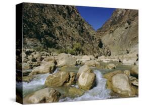 River in the Khyber Pass, Afghanistan-Christina Gascoigne-Stretched Canvas