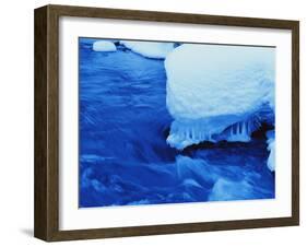 River in Winter-WizData-Framed Photographic Print