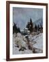 River in winter-Pol Ledent-Framed Art Print