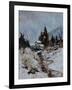 River in winter-Pol Ledent-Framed Art Print