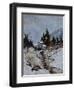 River in winter-Pol Ledent-Framed Art Print