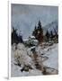 River in winter-Pol Ledent-Framed Art Print