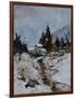 River in winter-Pol Ledent-Framed Art Print