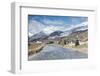 River Inn frames the alpine village of Zuoz surrounded by snowy peaks, Maloja, Canton of Graubunden-Roberto Moiola-Framed Photographic Print