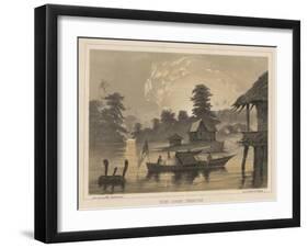 River Jurono, Singapore, 1855-Wilhelm Joseph Heine-Framed Giclee Print