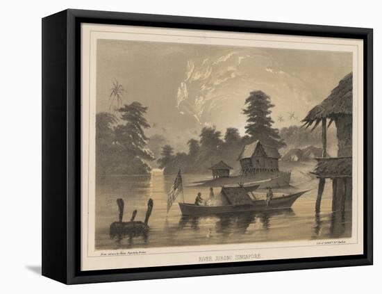River Jurono, Singapore, 1855-Wilhelm Joseph Heine-Framed Stretched Canvas