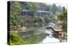 River Kwai Train Crossing the Wampoo Viaduct on the Death Railway Above the River Kwai Valley-Alex Robinson-Stretched Canvas