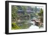 River Kwai Train Crossing the Wampoo Viaduct on the Death Railway Above the River Kwai Valley-Alex Robinson-Framed Photographic Print