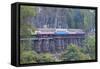 River Kwai Train Crossing the Wampoo Viaduct on the Death Railway Above the River Kwai Valley-Alex Robinson-Framed Stretched Canvas