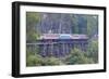 River Kwai Train Crossing the Wampoo Viaduct on the Death Railway Above the River Kwai Valley-Alex Robinson-Framed Photographic Print