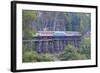 River Kwai Train Crossing the Wampoo Viaduct on the Death Railway Above the River Kwai Valley-Alex Robinson-Framed Photographic Print