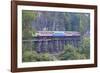 River Kwai Train Crossing the Wampoo Viaduct on the Death Railway Above the River Kwai Valley-Alex Robinson-Framed Photographic Print