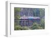 River Kwai Train Crossing the Wampoo Viaduct on the Death Railway Above the River Kwai Valley-Alex Robinson-Framed Photographic Print