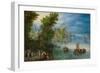 River Landscape, 1607 (Oil on Copper)-Jan the Elder Brueghel-Framed Giclee Print