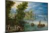 River Landscape, 1607 (Oil on Copper)-Jan the Elder Brueghel-Mounted Giclee Print