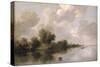 River Landscape, 1632-Salomon van Ruysdael-Stretched Canvas