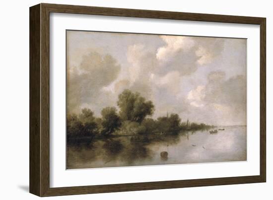 River Landscape, 1632-Salomon van Ruysdael-Framed Giclee Print