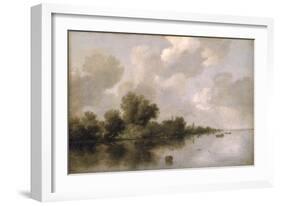 River Landscape, 1632-Salomon van Ruysdael-Framed Giclee Print