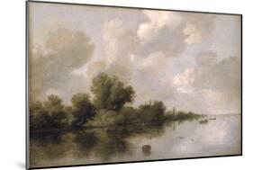 River Landscape, 1632-Salomon van Ruysdael-Mounted Giclee Print