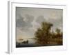 River Landscape, 1643 (Oil on Canvas)-Salomon van Ruisdael or Ruysdael-Framed Giclee Print