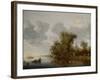 River Landscape, 1643 (Oil on Canvas)-Salomon van Ruisdael or Ruysdael-Framed Giclee Print