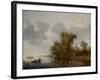 River Landscape, 1643 (Oil on Canvas)-Salomon van Ruisdael or Ruysdael-Framed Giclee Print