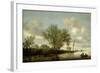 River Landscape, 1645-Salomon van Ruysdael-Framed Giclee Print