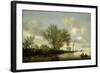 River Landscape, 1645-Salomon van Ruysdael-Framed Giclee Print