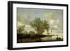 River Landscape, 1645-Salomon van Ruysdael-Framed Giclee Print