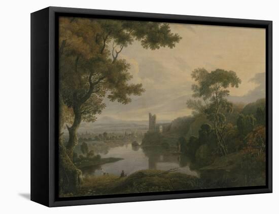 River Landscape, 1773-George the Elder Barret-Framed Stretched Canvas