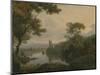 River Landscape, 1773-George the Elder Barret-Mounted Giclee Print