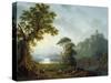 River landscape. 1806-Jacob Philipp Hackert-Stretched Canvas