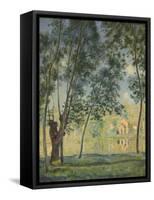 River Landscape, 1890-Alfred Sisley-Framed Stretched Canvas