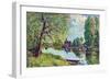 River Landscape at Moret-Sur-Loing-Alfred Sisley-Framed Art Print