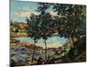 River Landscape by Jean-Baptiste-Armand Guillaumin-Geoffrey Clements-Mounted Giclee Print