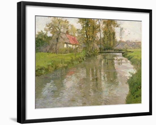 River Landscape, C.1897-Fritz Thaulow-Framed Giclee Print