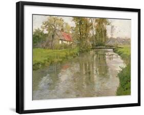 River Landscape, C.1897-Fritz Thaulow-Framed Giclee Print