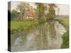 River Landscape, C.1897-Fritz Thaulow-Stretched Canvas